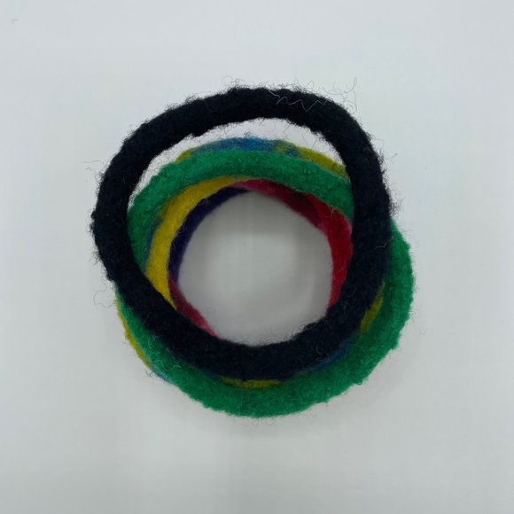 Set of boiled wool felt bangles, by Deborah Dumka - Picture 4 of 4